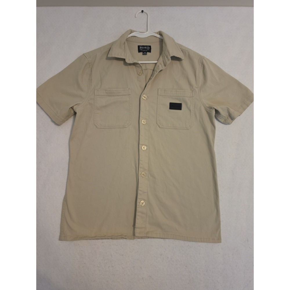 Dogg Supply By Snoop Dogg Button Work Wear Short Sleeve Shirt Cement Medium